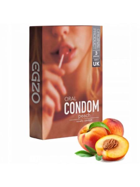 Smakowe zapachowe prezerwatywy egzo 3szt brzoskwin - 2